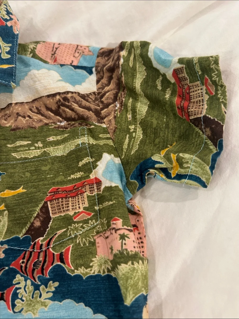 Tori Richard Kids' Short-Sleeve Hawaiian Shirt boat day 2T 3T